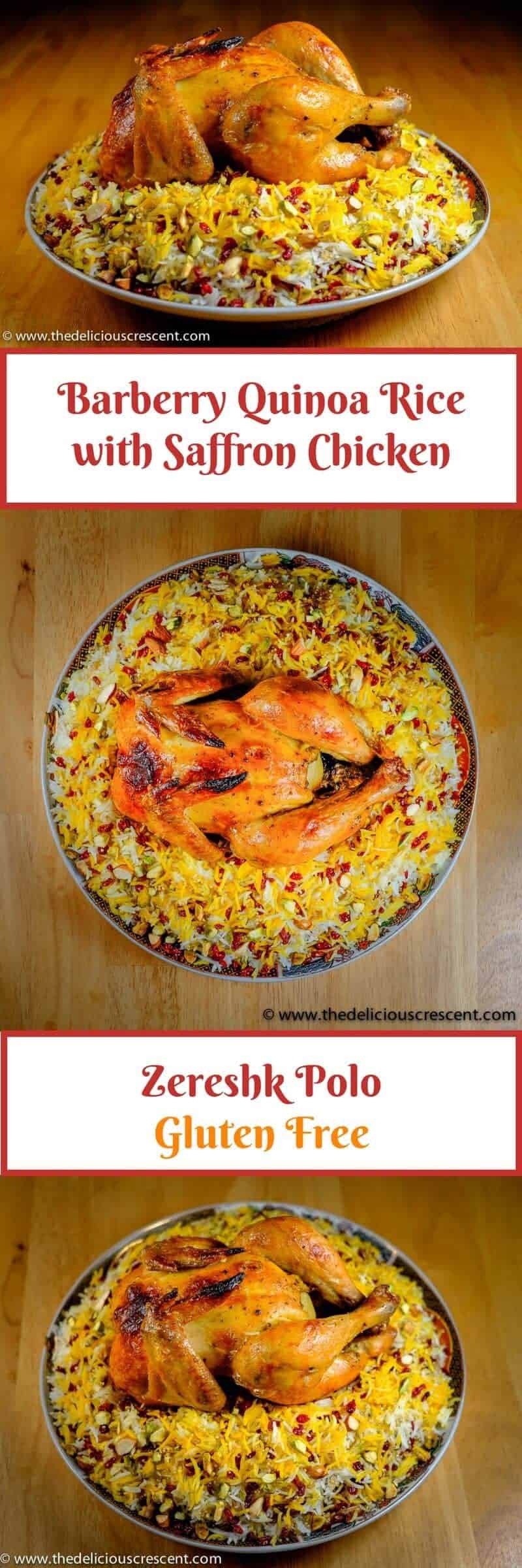 Zereshk Polo (Barberry Rice with Saffron Chicken) | The Delicious Crescent