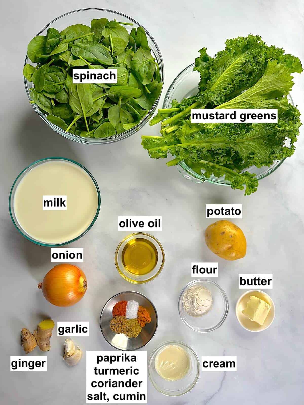 Mustard Greens Soup With Spinach - The Delicious Crescent