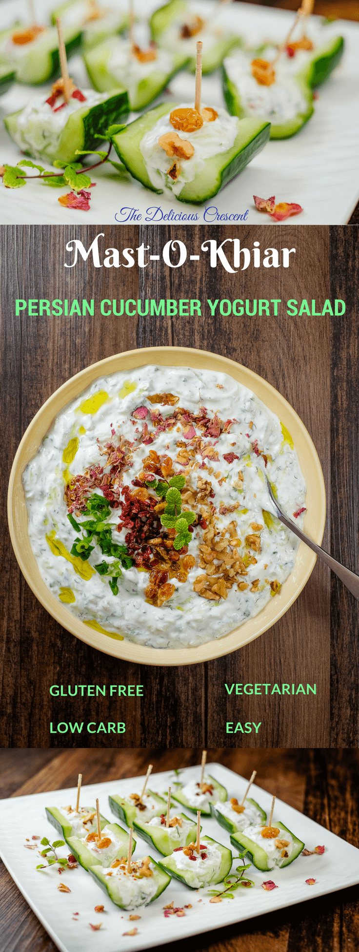 Mast-o-Khiar (Persian Cucumber Yogurt Salad) | The Delicious Crescent
