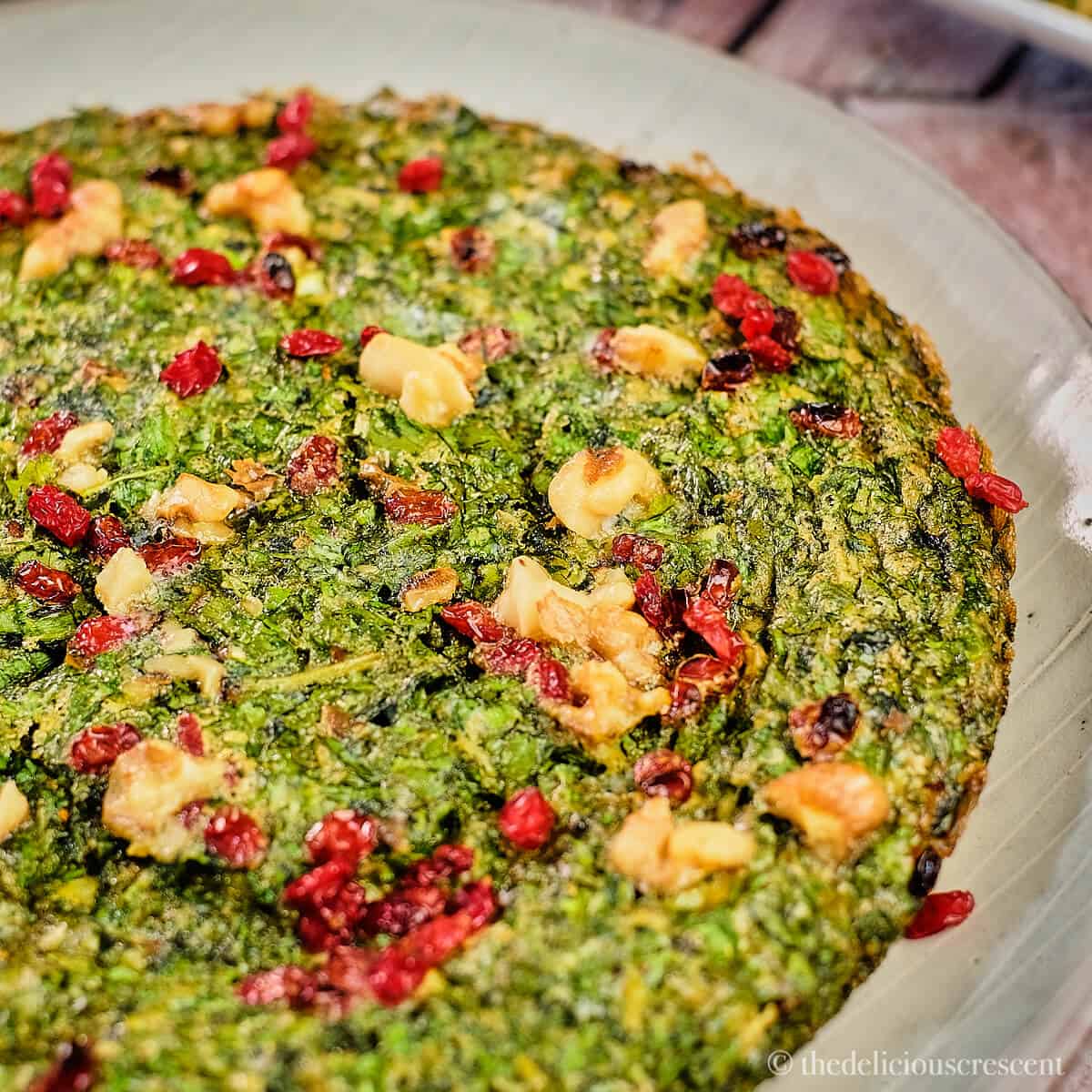 Kuku Sabzi (Persian Herb Frittata) - The Delicious Crescent