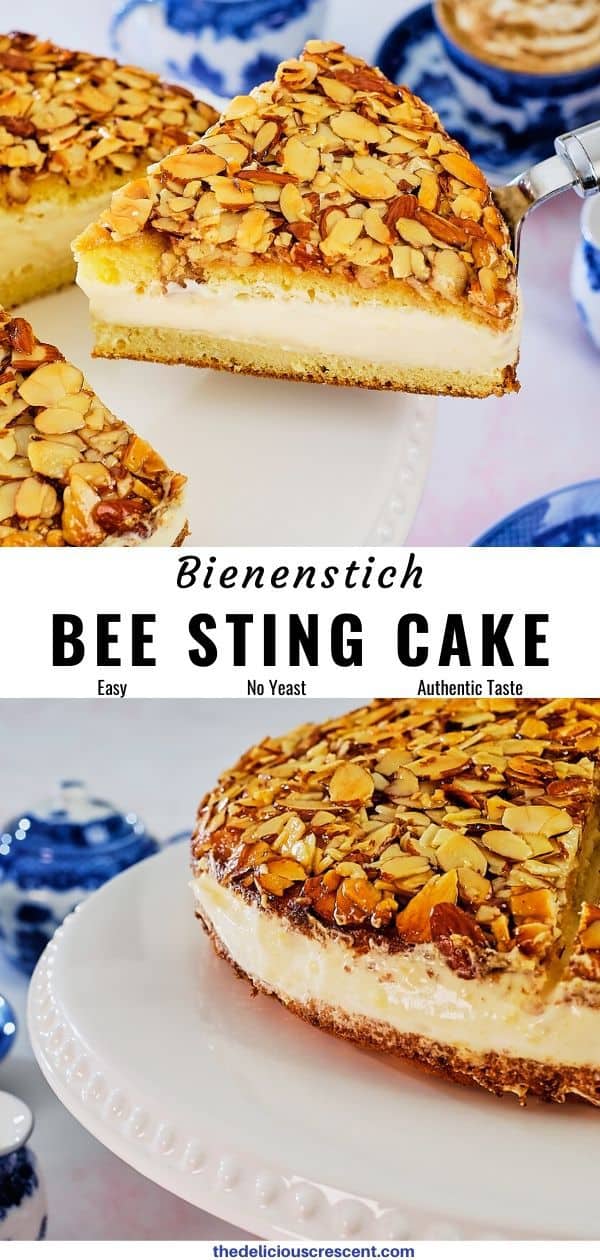 Bienenstich (Bee Sting Cake) - The Delicious Crescent