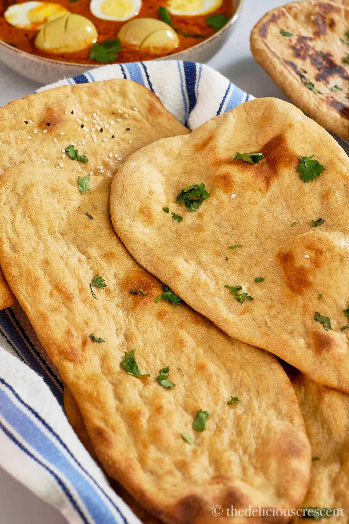 Whole Wheat Naan - The Delicious Crescent