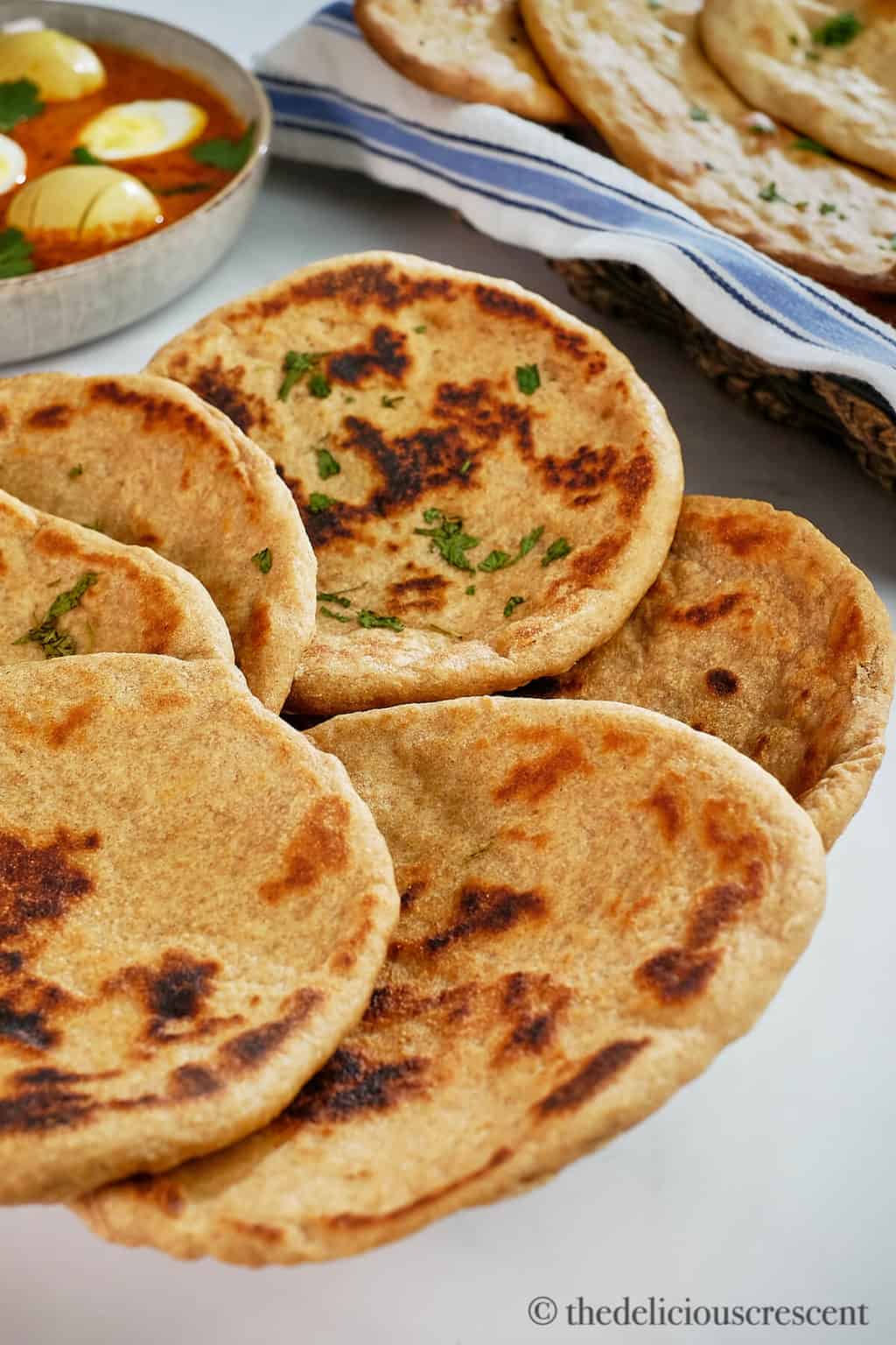 Whole Wheat Naan - The Delicious Crescent
