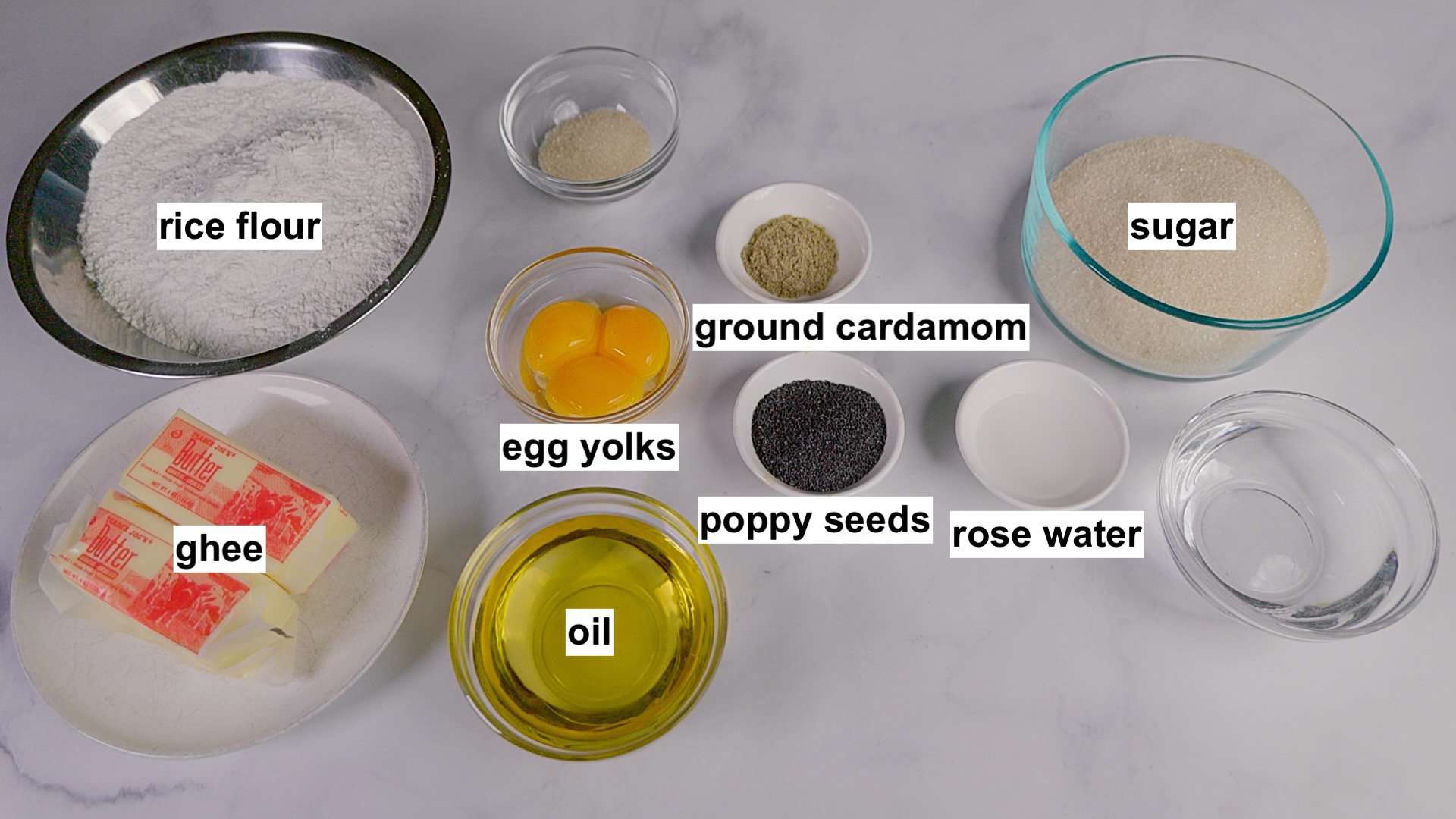 Ingredients for making the recipe.