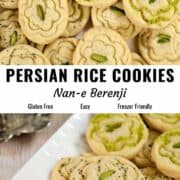 Persian rice cookies pin image.